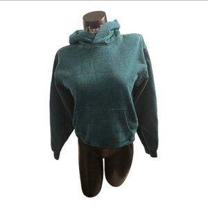 Plain TNA Green Fleece Hoodie, Minimalist, Streetwear, Aritzia.